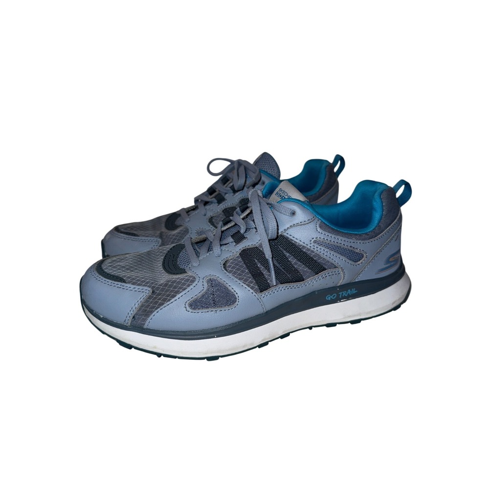 Skechers GOrun Go Trail 128719 Blue Grey Athletic Running Shoes Womens 9